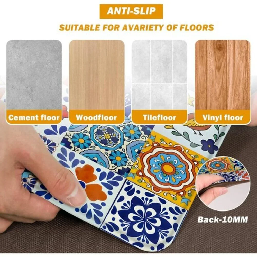 New Set of 2 Kitchen Rug, Memory Foam, Non-Skid, Water & Oil Proof Mats